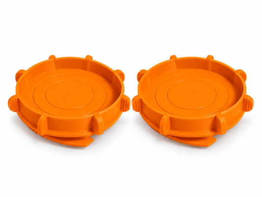two orange pumpkin puck mounts
