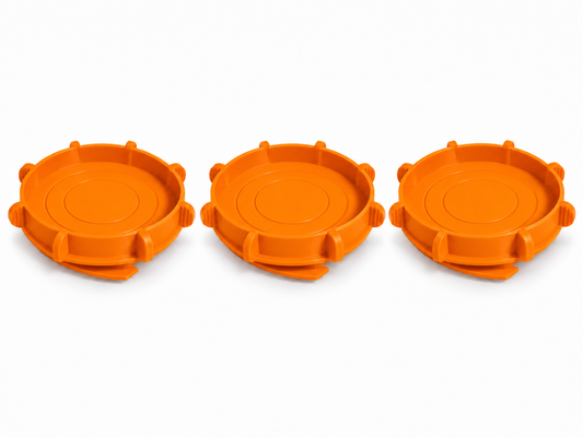 three orange pumpkin puck mounts