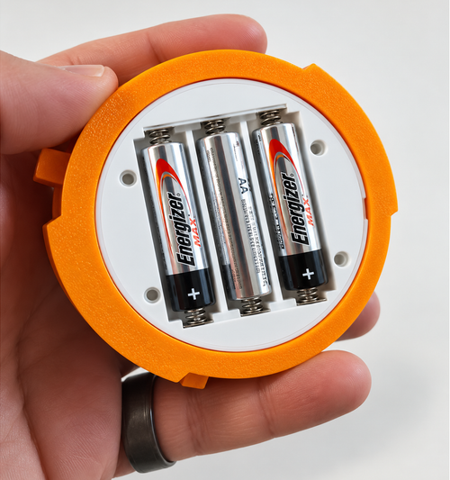 add batteries to puck light