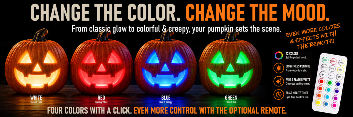 Change the color change the mood. Four classic colors with a click. Even more control with the optional remote.