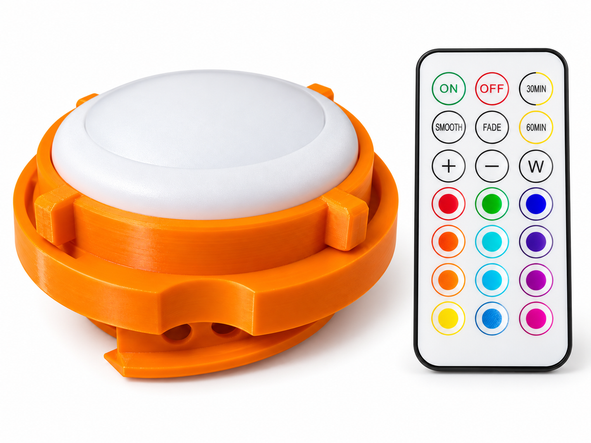 orange lid light with remote