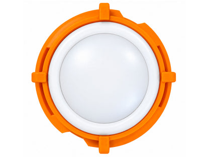 orange lid light top view